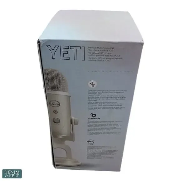 NEW Logitech Blue Yeti USB Microphone White Mist Streaming Gaming Podcast Mic - Picture 12 of 14